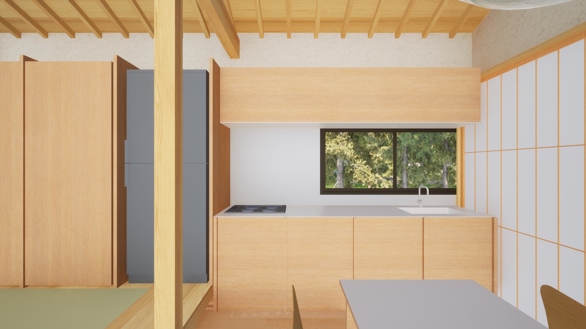 岐阜県美濃白川の一棟貸ジャパンディホテルのLDK