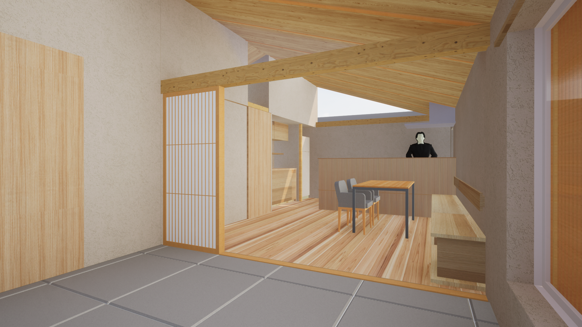 東大阪市枚岡の生駒山のキャットハウスの和室、畳、ジャパンディ