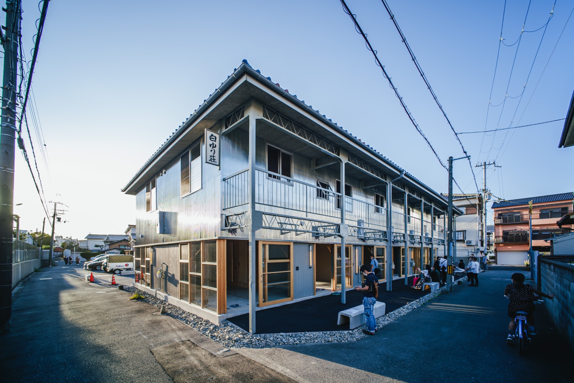 大阪市南吹田琥珀街の木造賃貸アパートのリノベーション内観合板天井